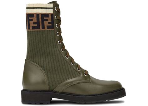 fendi rockoko green boots.